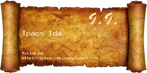 Ipacs Ida névjegykártya