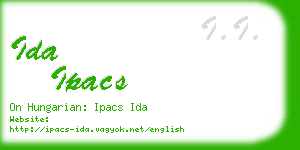 ida ipacs business card